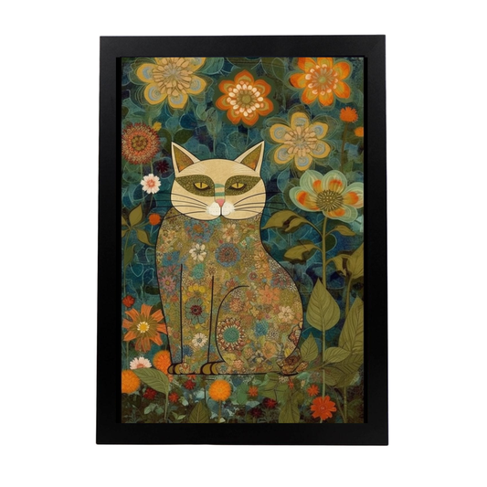 Póster Gatito en Jardín estilo Ryo Takemasa y Wu