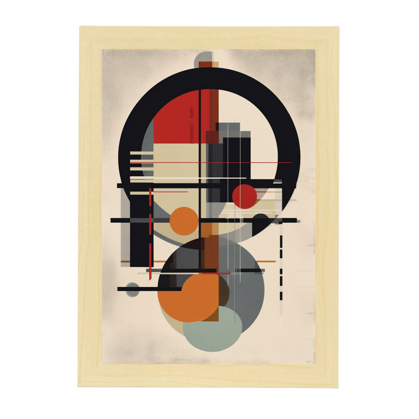 Poster Geométrico con Fondo Bauhaus
