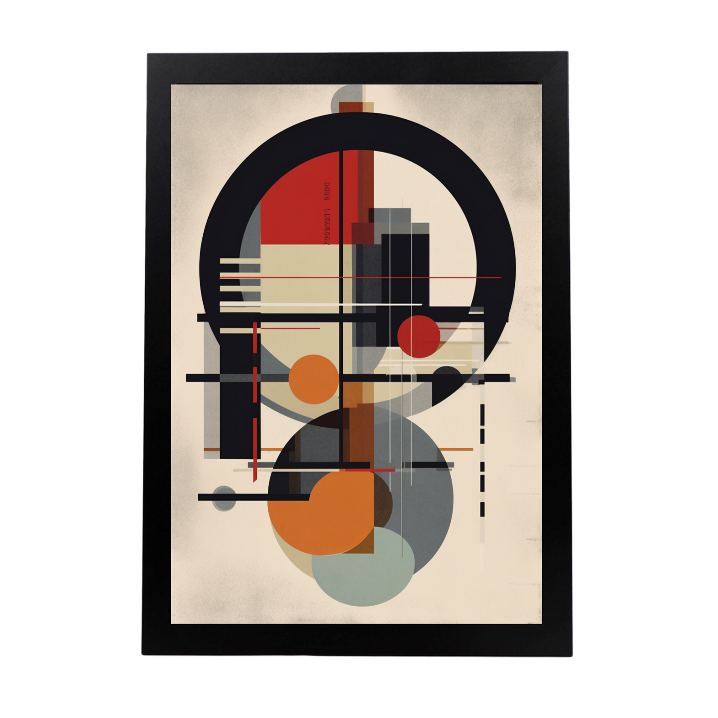 Poster Geométrico con Fondo Bauhaus
