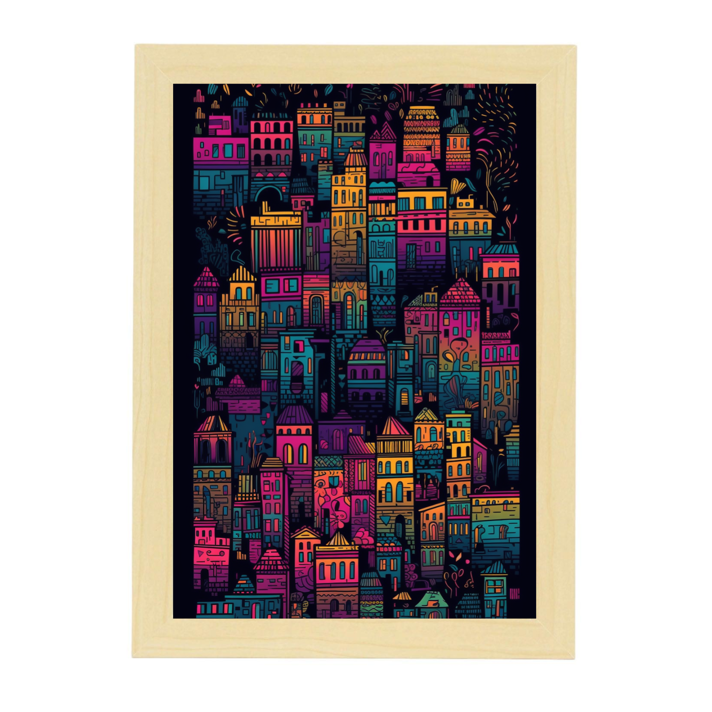 Lámina de Ilustración Digital de Ciudad Famosa
