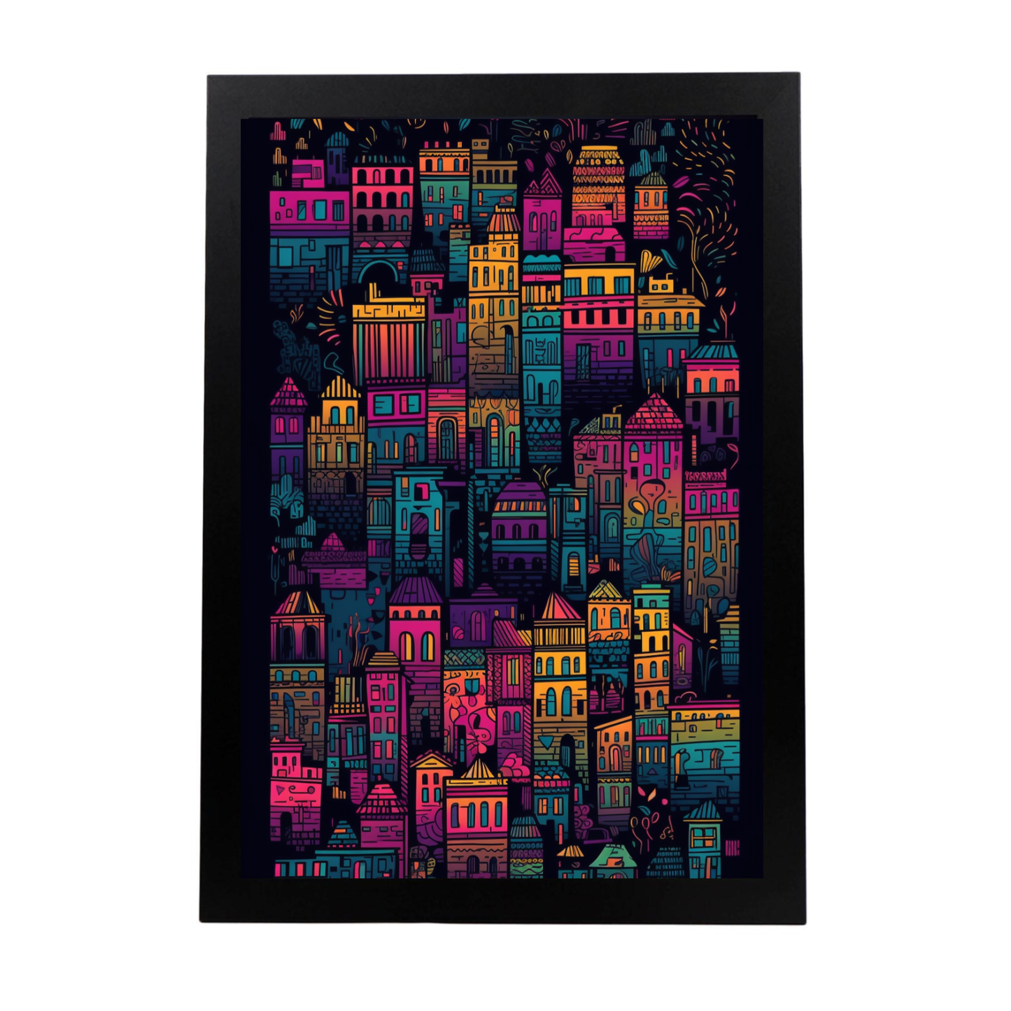 Lámina de Ilustración Digital de Ciudad Famosa