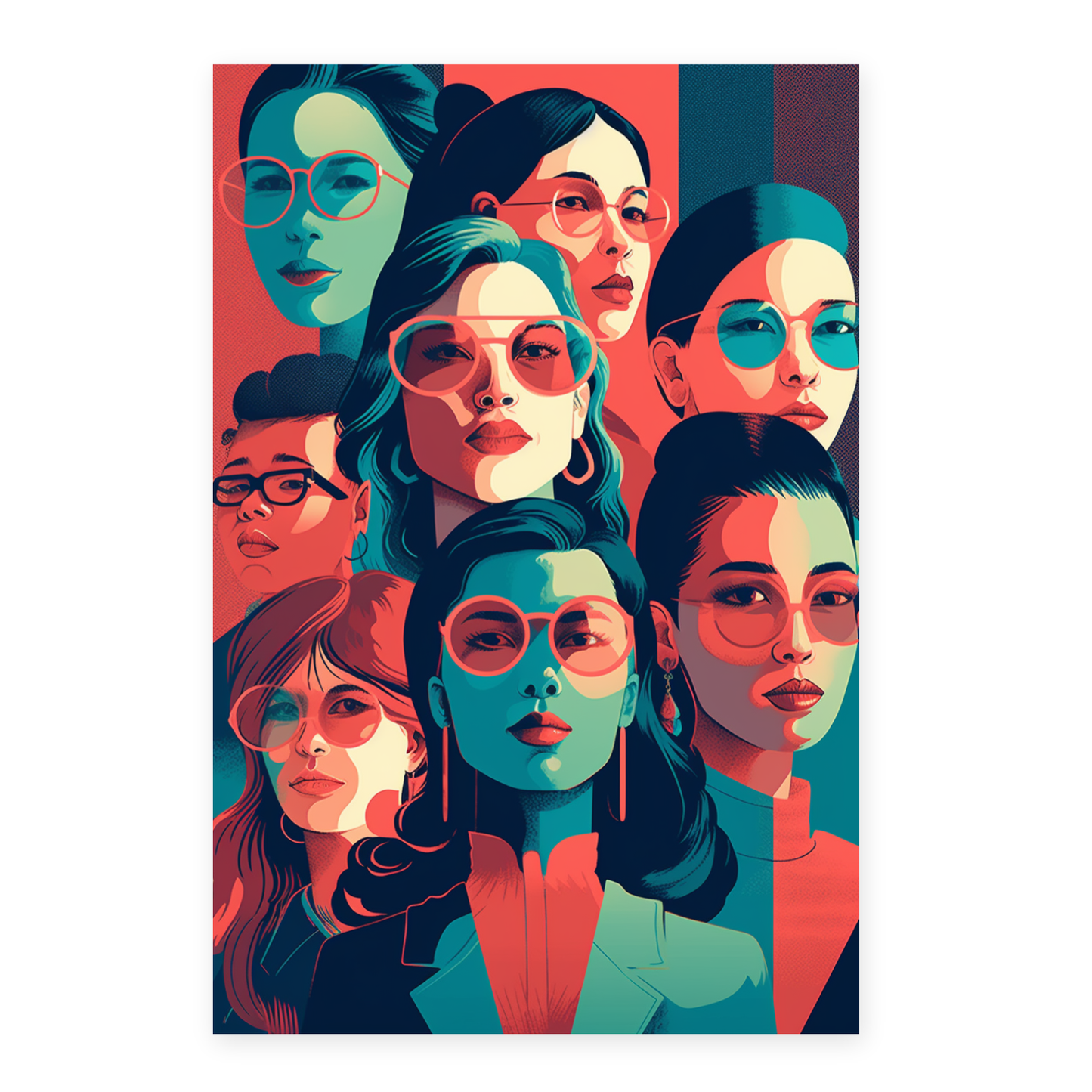 Poster Ilustrado de Mujeres con Estilo
