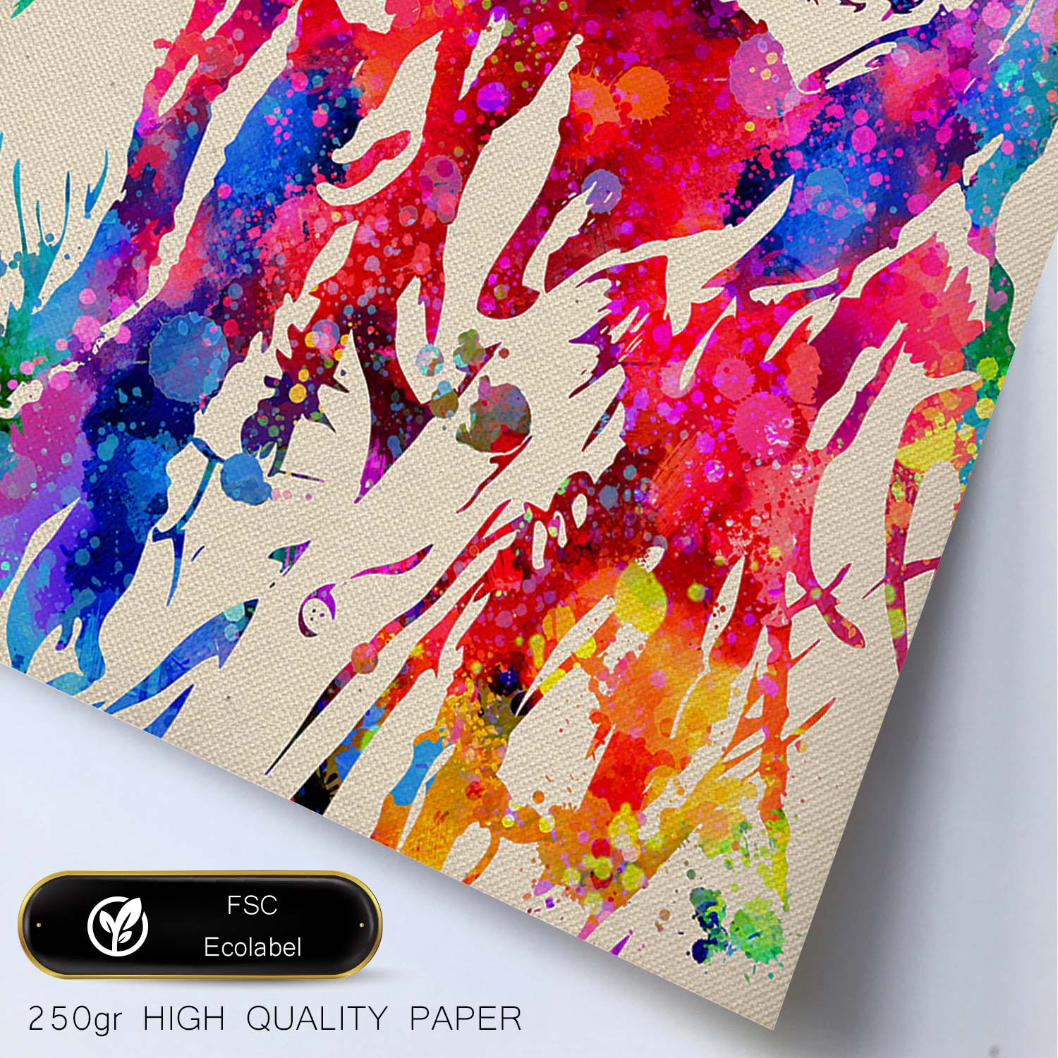 Poster imagen de Bob marley. Posters con diseño acuarela de famosos, actores, músicos-Artwork-Nacnic-Nacnic Estudio SL