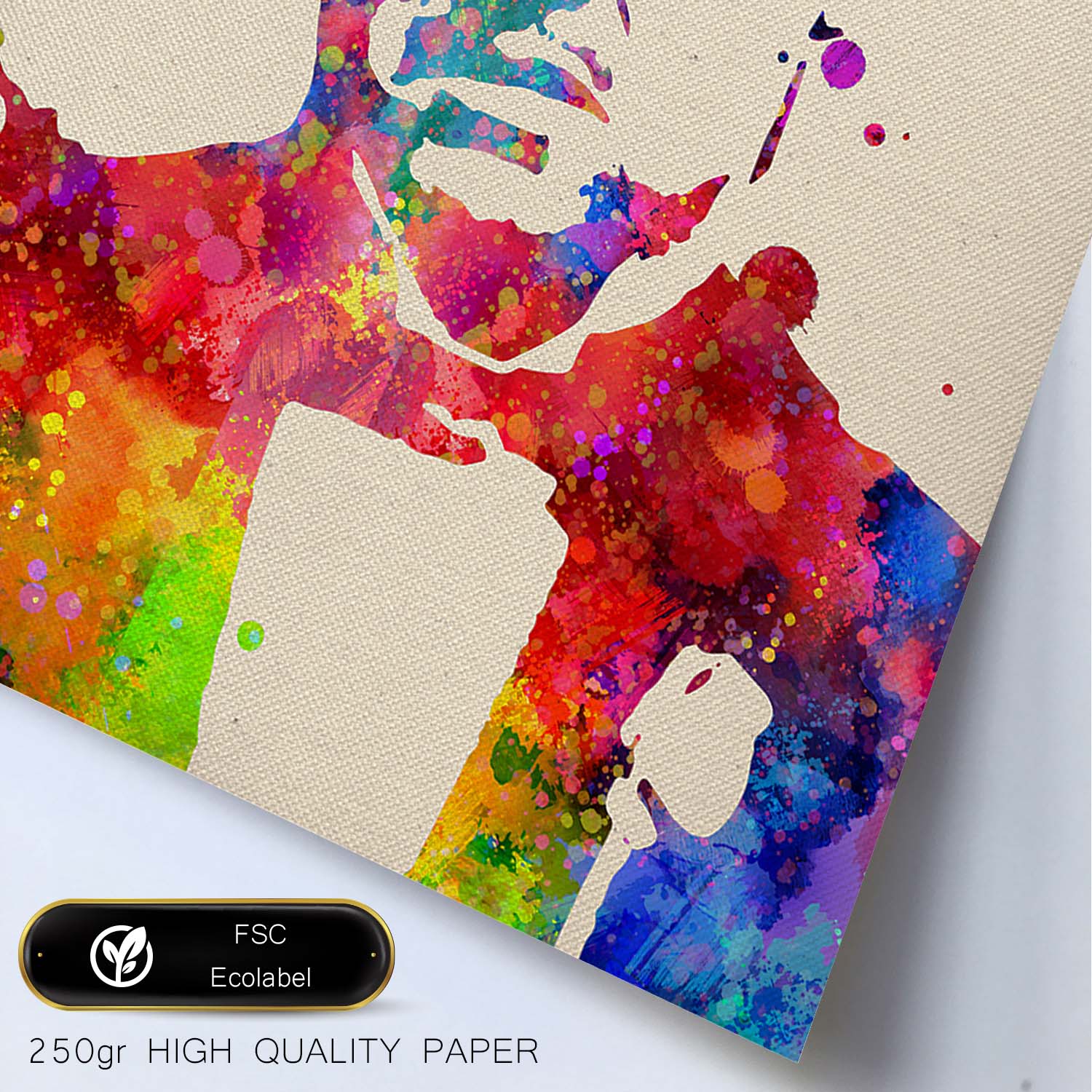 Poster imagen de El padrino. Posters con diseño acuarela de famosos, actores, músicos-Artwork-Nacnic-Nacnic Estudio SL