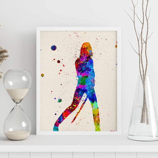 Poster imagen de Kill BIll. Posters con diseño acuarela de famosos, actores, músicos-Artwork-Nacnic-Nacnic Estudio SL