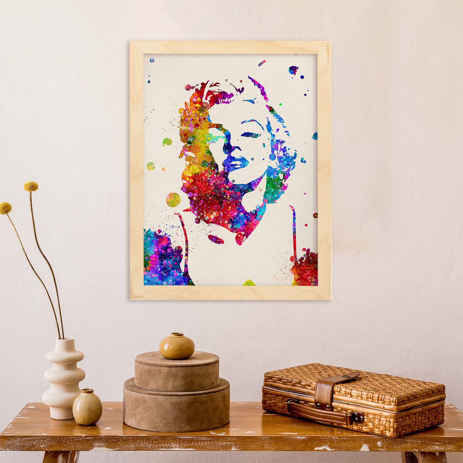 Poster imagen de Marilyn Monroe. Posters con diseño acuarela de famosos, actores, músicos-Artwork-Nacnic-Nacnic Estudio SL