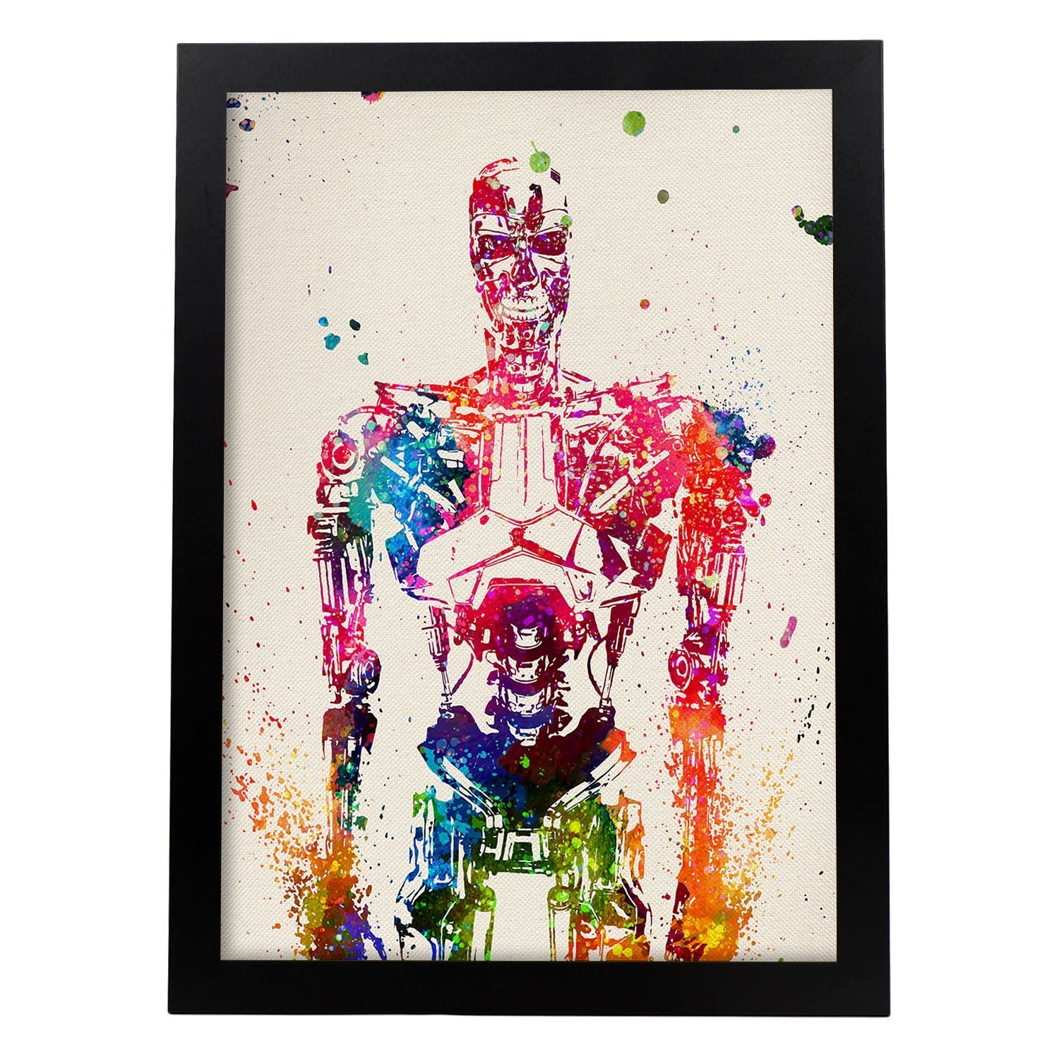 Poster imagen de Terminator2. Posters con diseño acuarela de películas y cine.Imágenes del cine y filmes para-Artwork-Nacnic-A4-Marco Negro-Nacnic Estudio SL
