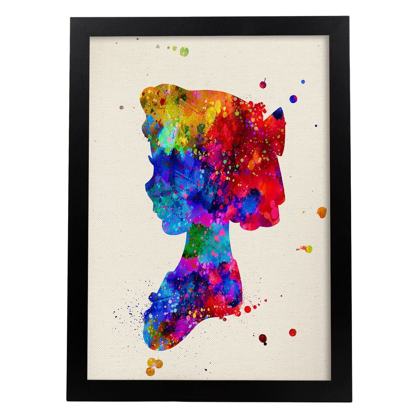 Poster imagen de Wendy. Posters con diseño acuarela de famosos, actores, músicos-Artwork-Nacnic-A3-Marco Negro-Nacnic Estudio SL