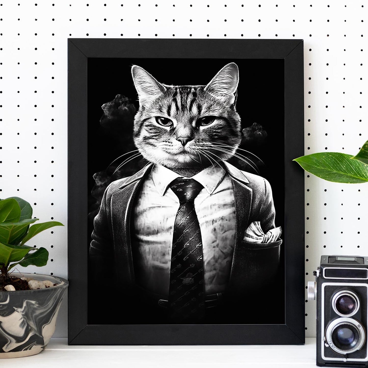 Lámina de Impuesto de Gato en Blanco y Negro
