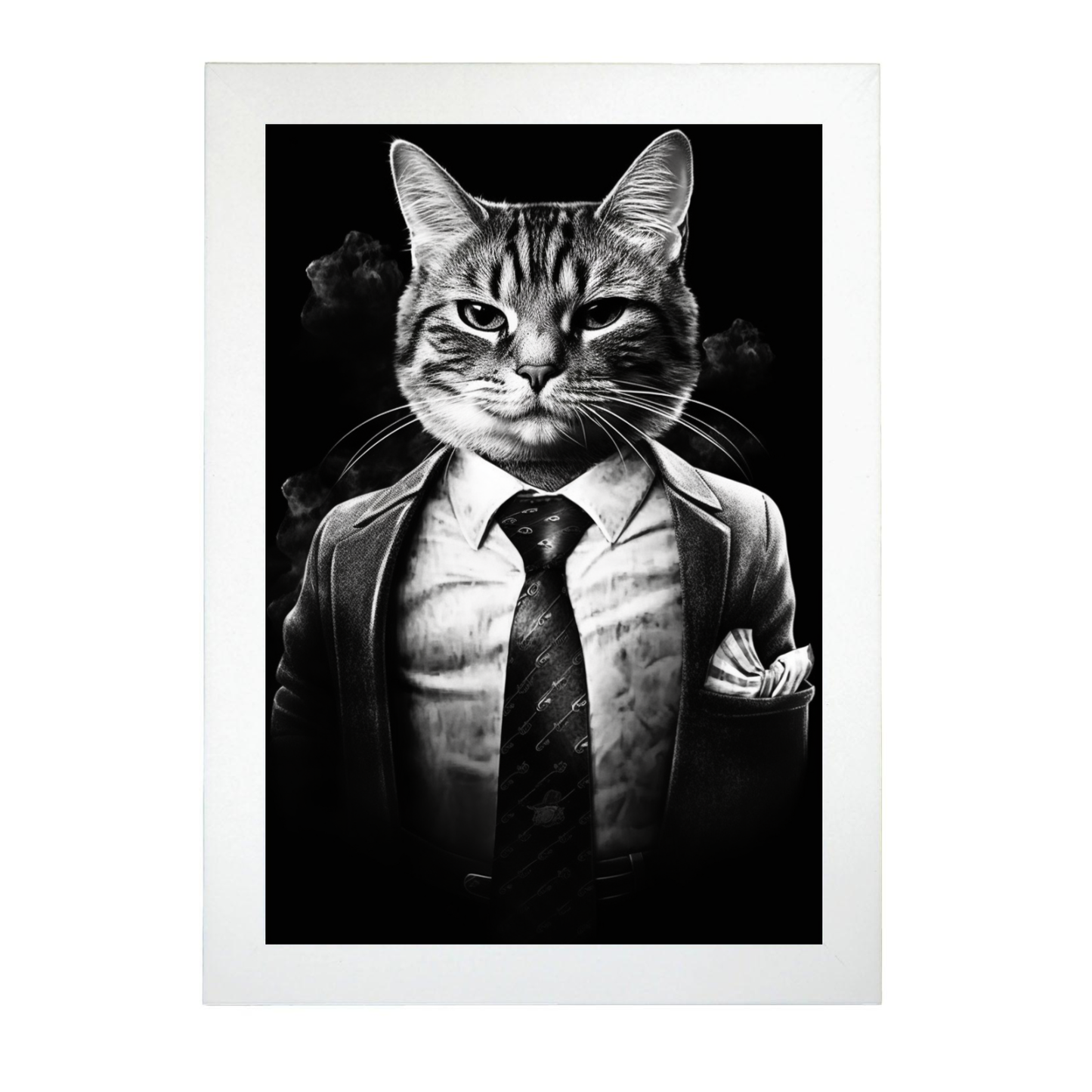 Lámina de Impuesto de Gato en Blanco y Negro