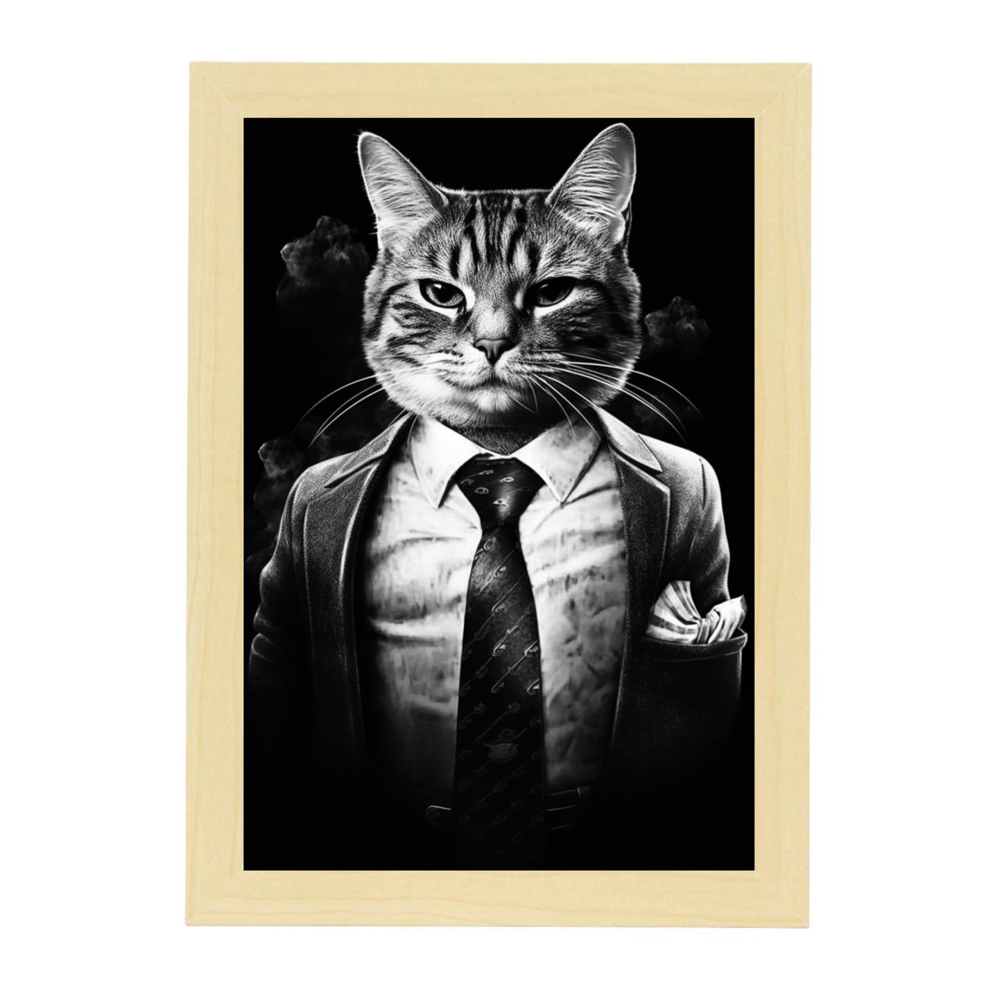 Lámina de Impuesto de Gato en Blanco y Negro