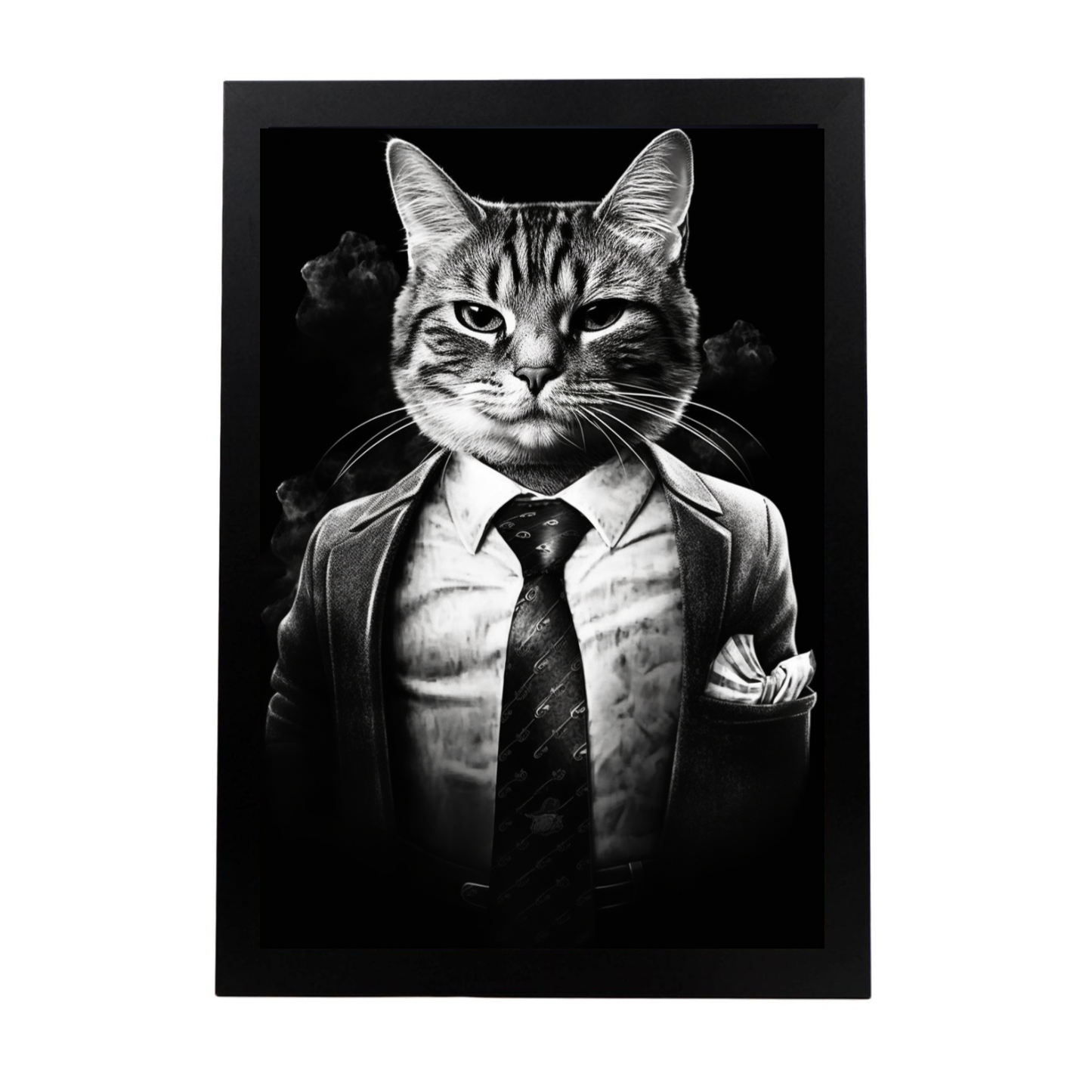 Lámina de Impuesto de Gato en Blanco y Negro