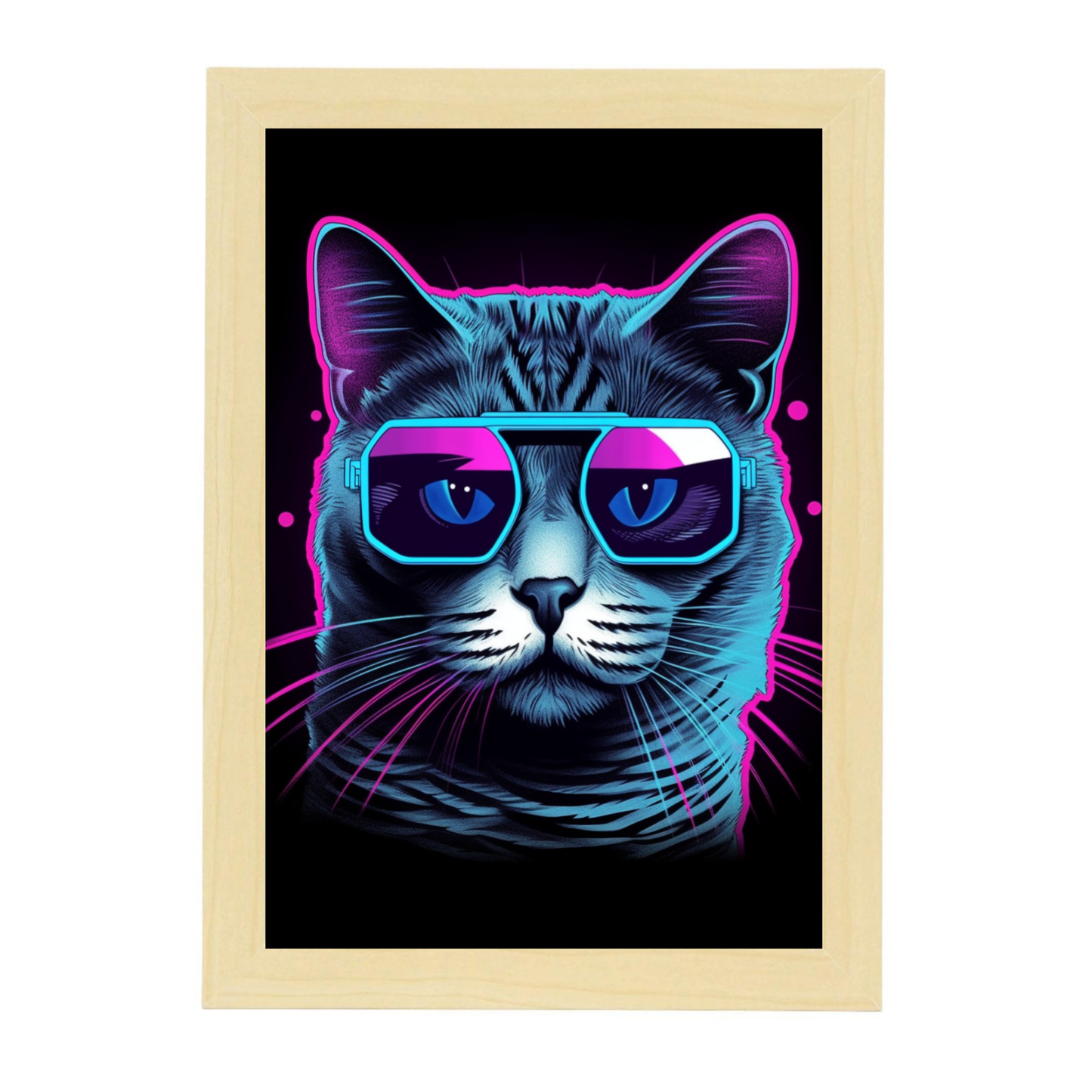Póster Vaporwave Impuesto Gato