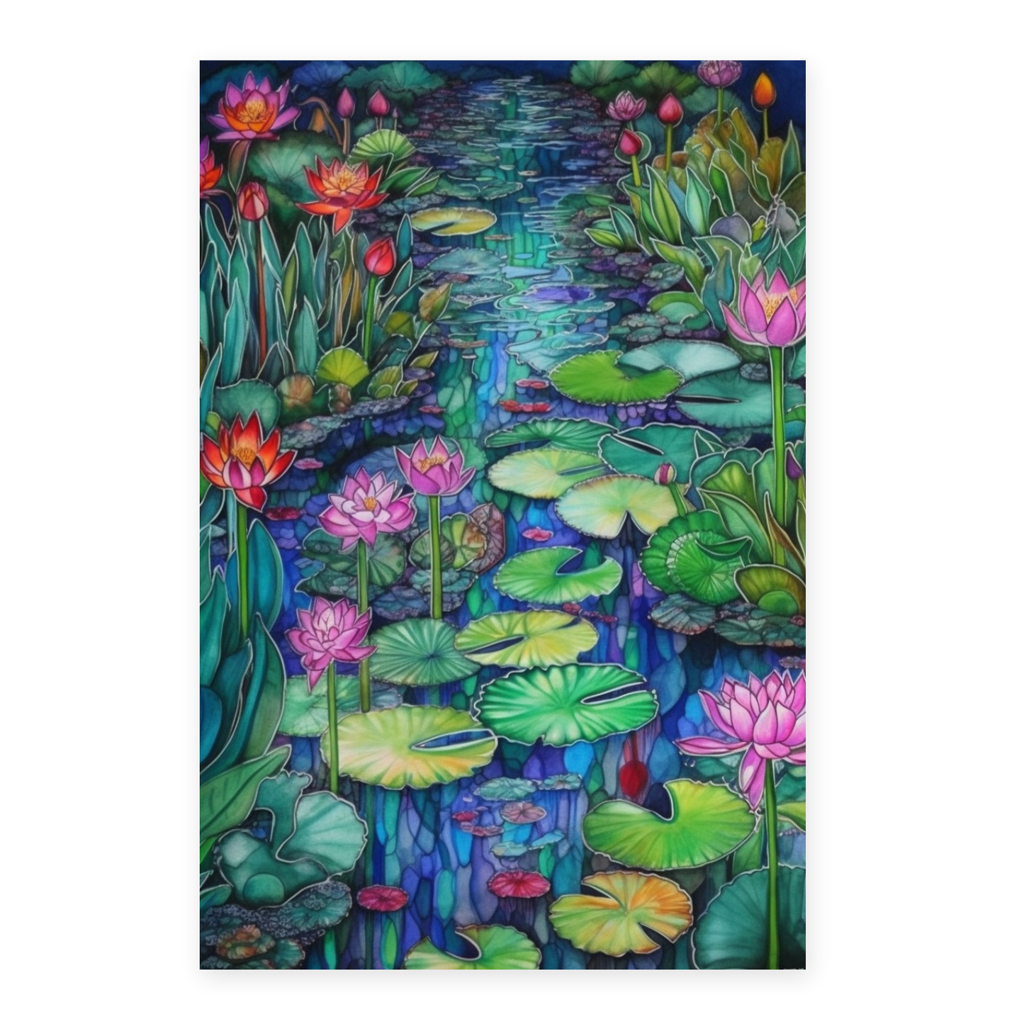 Póster del Jardín Acuarela