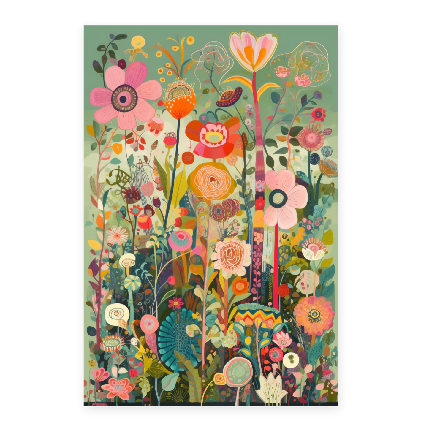 Póster de Jardín con Flujo O