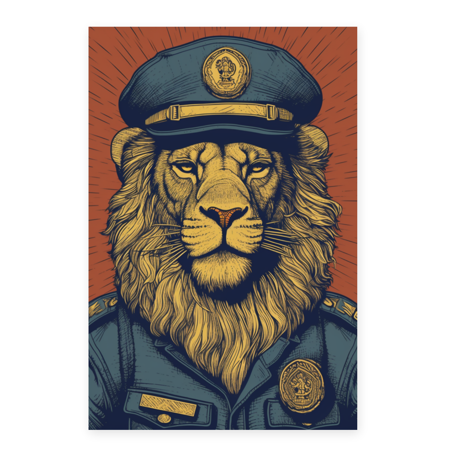 Póster del "León Policía"