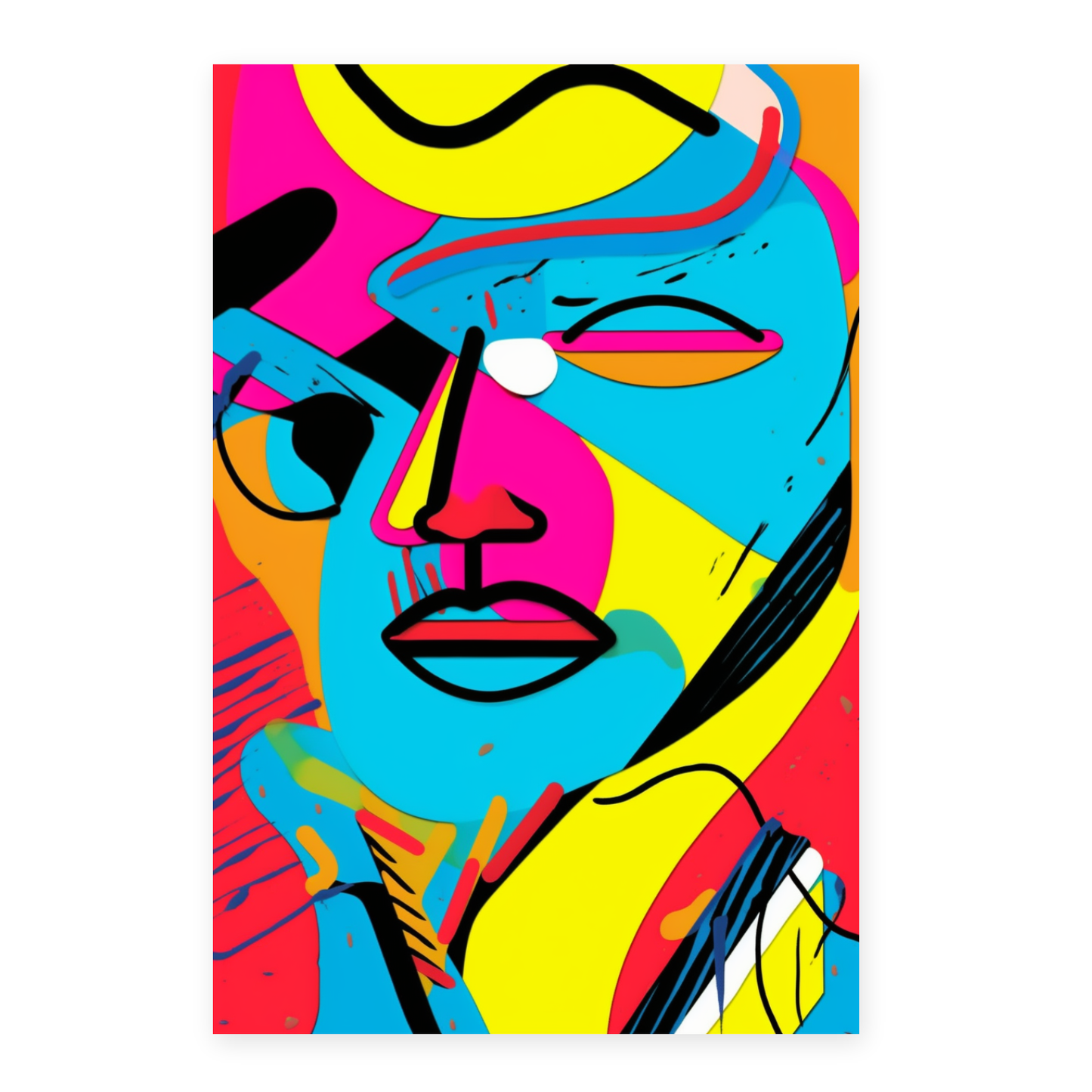 Póster Minimalista de Dibujos en Línea