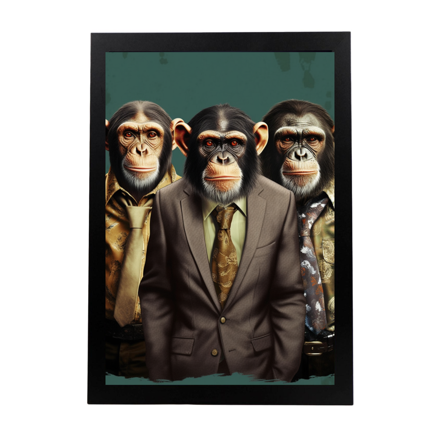 Póster de Chimpancés a la MODA