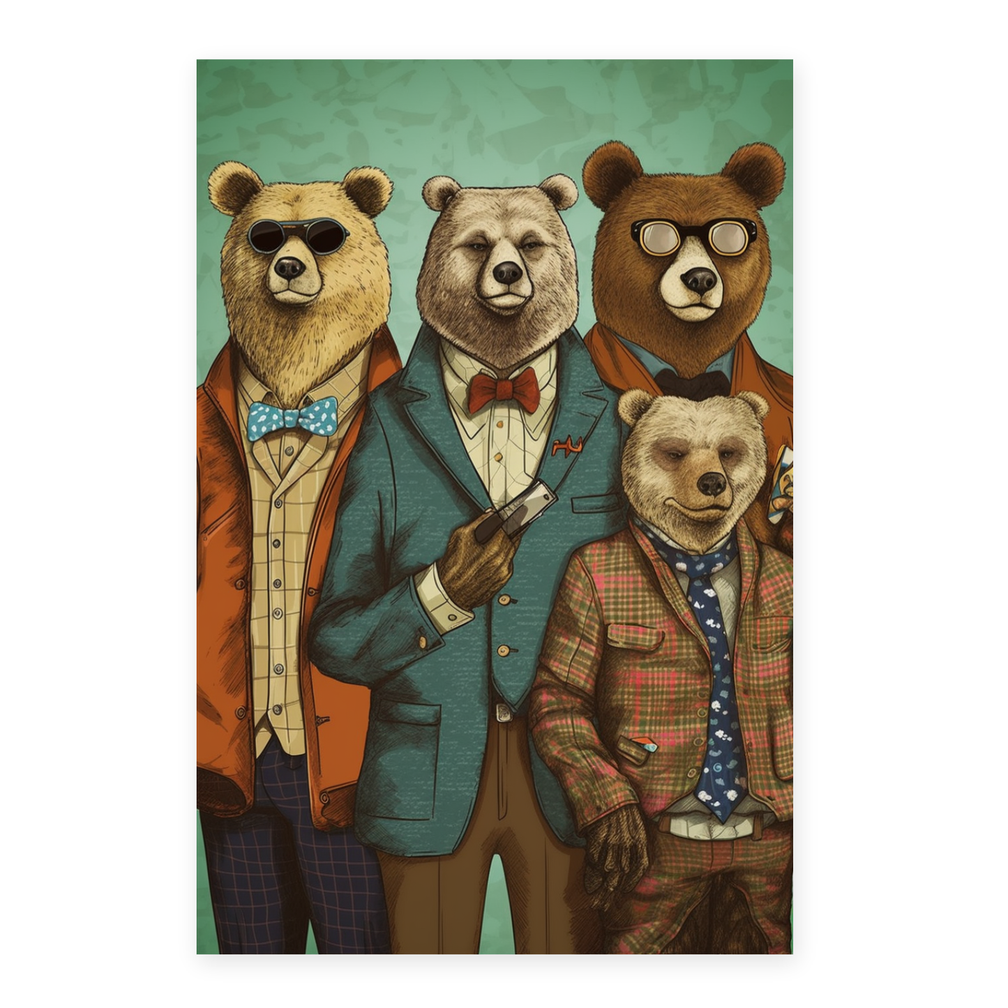 Póster de Moda de Osos en papel de alta calidad hecho en España