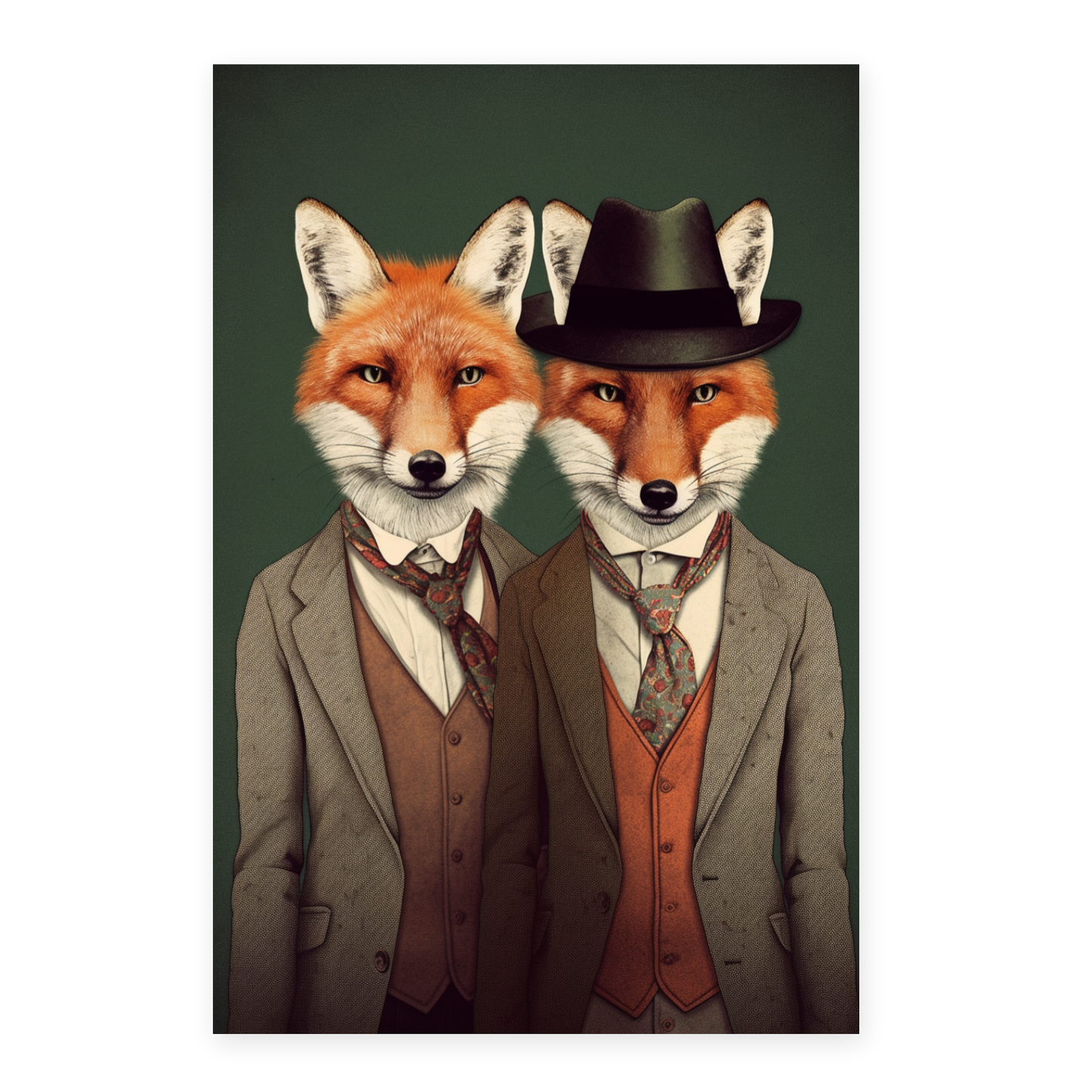 Póster de Moda de Zorros Estilo Único