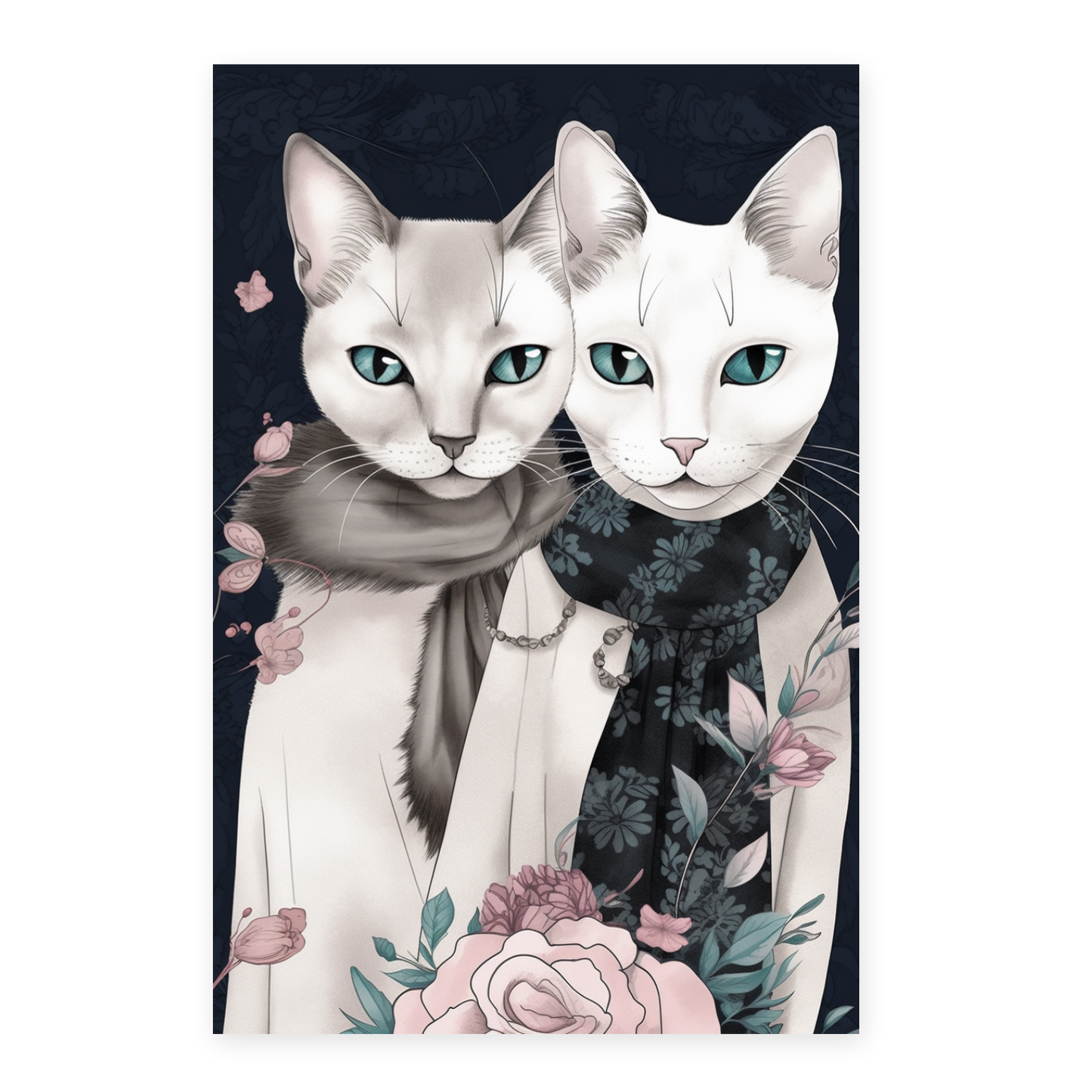 Póster de Moda con Gatos
