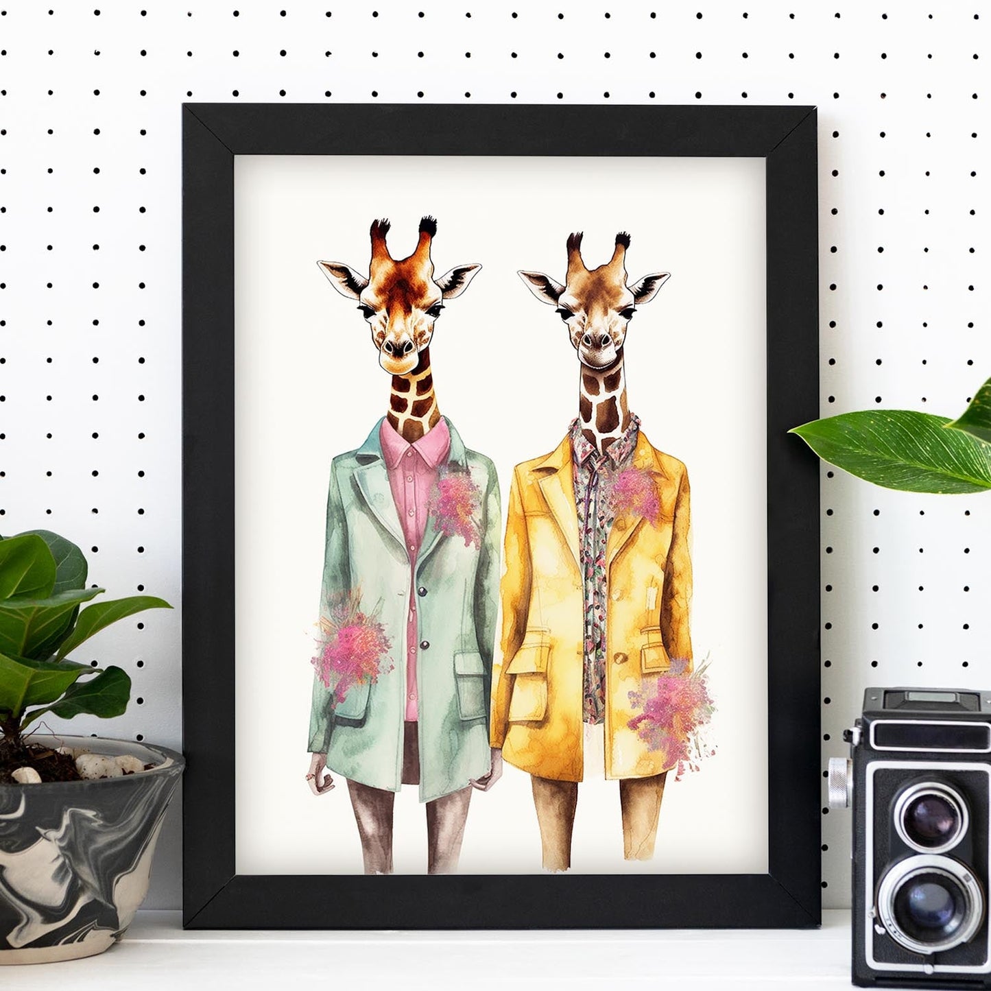Póster de Moda de Jirafas