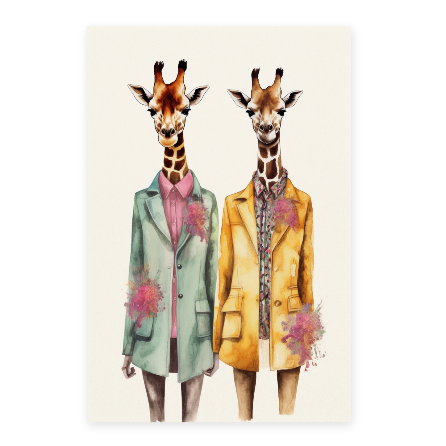 Póster de Moda de Jirafas
