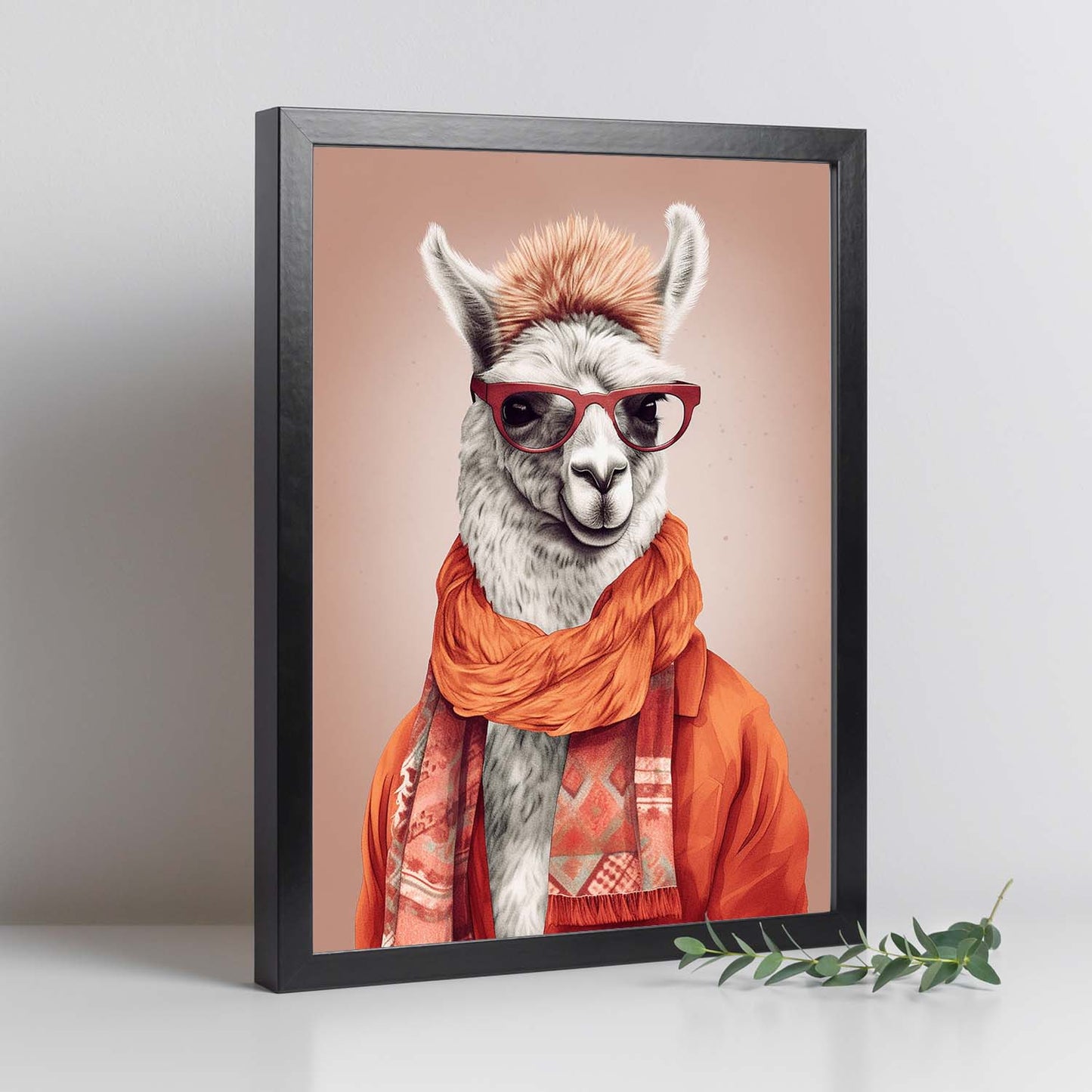 Póster Moda Llama Caliente