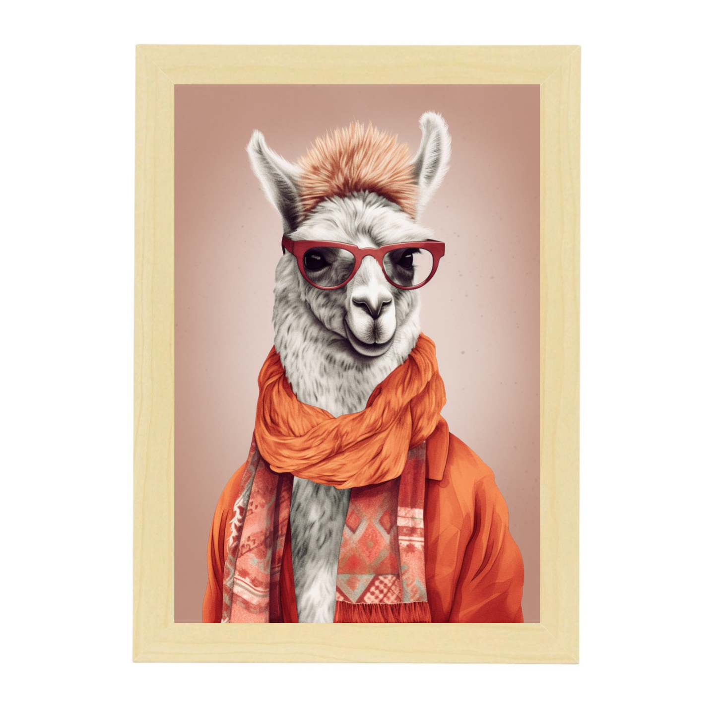 Póster Moda Llama Caliente