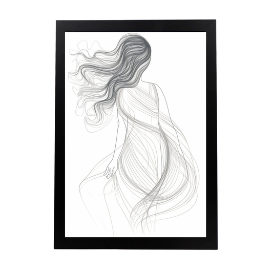 Póster de "Mujer en una Sola Línea"