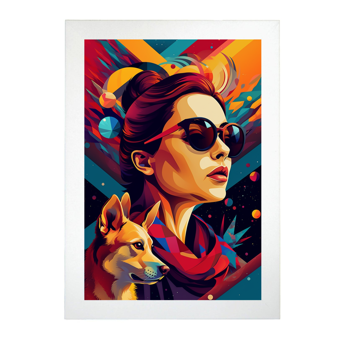 Poster de Mujer Serena en Atuendos Variados