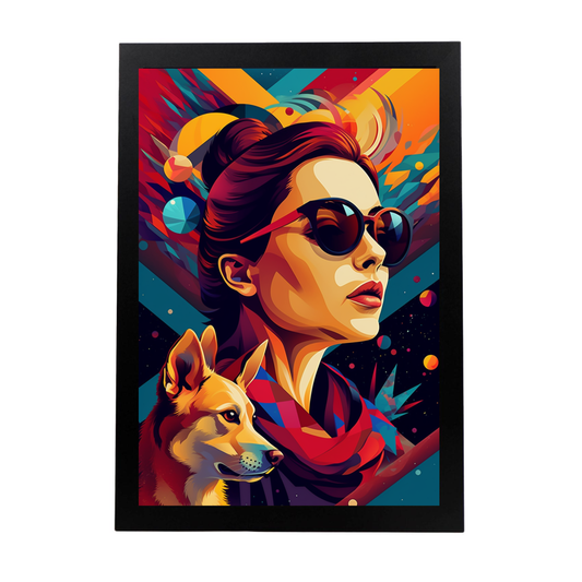 Poster de Mujer Serena en Atuendos Variados