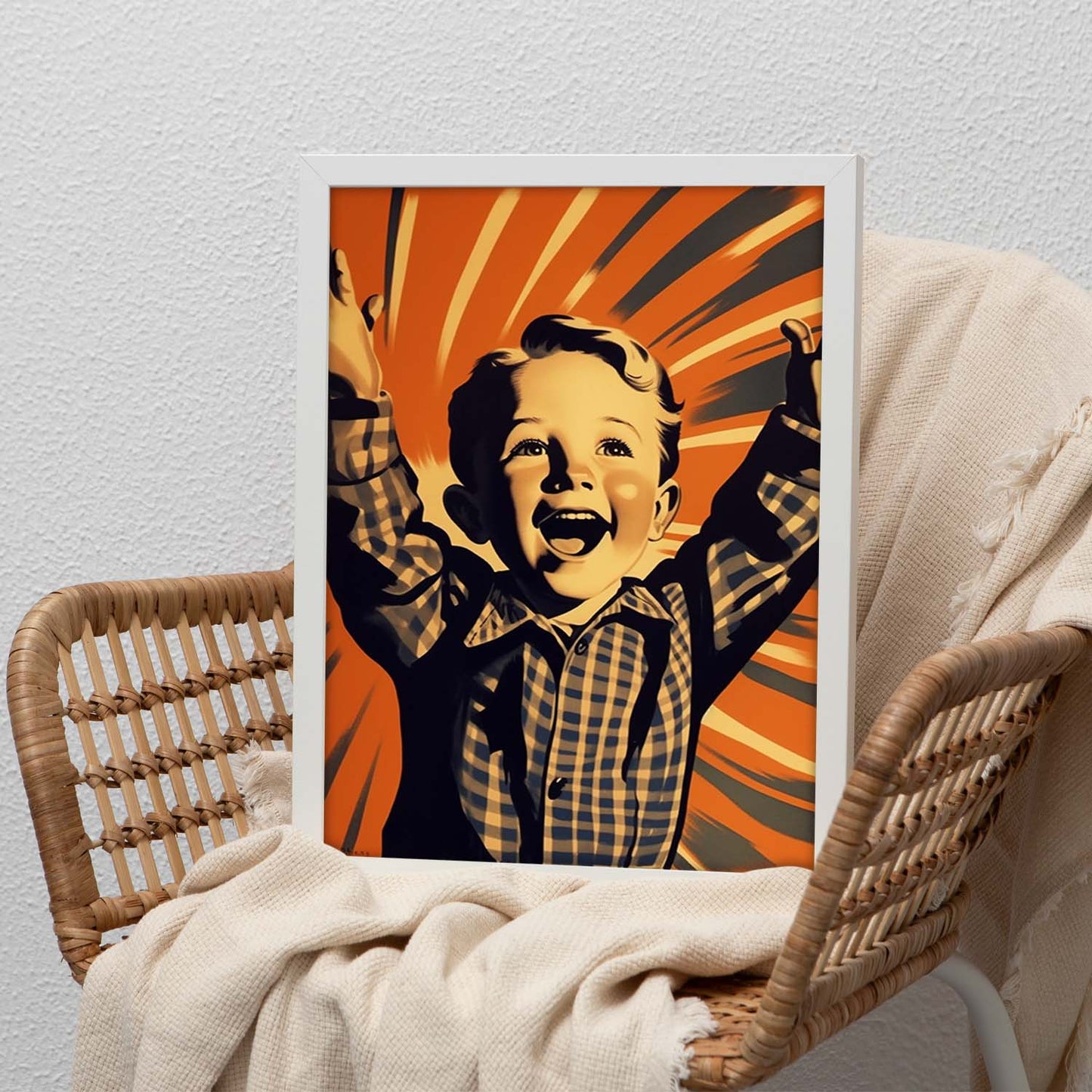 Cartel de Niño Emocionado en Póster