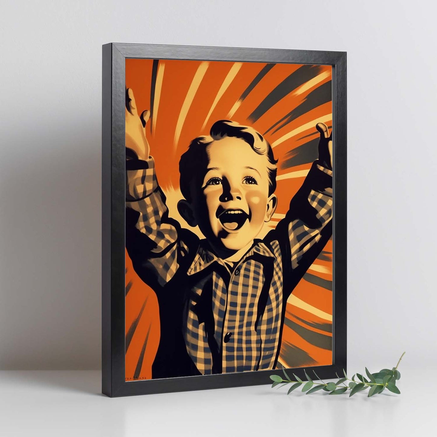 Cartel de Niño Emocionado en Póster