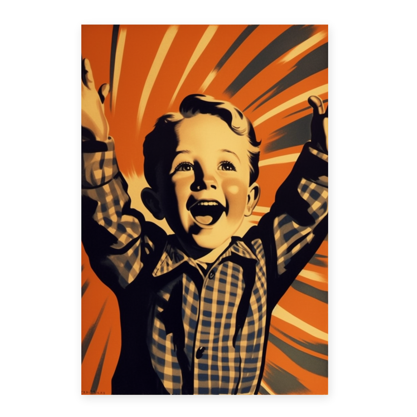 Cartel de Niño Emocionado en Póster