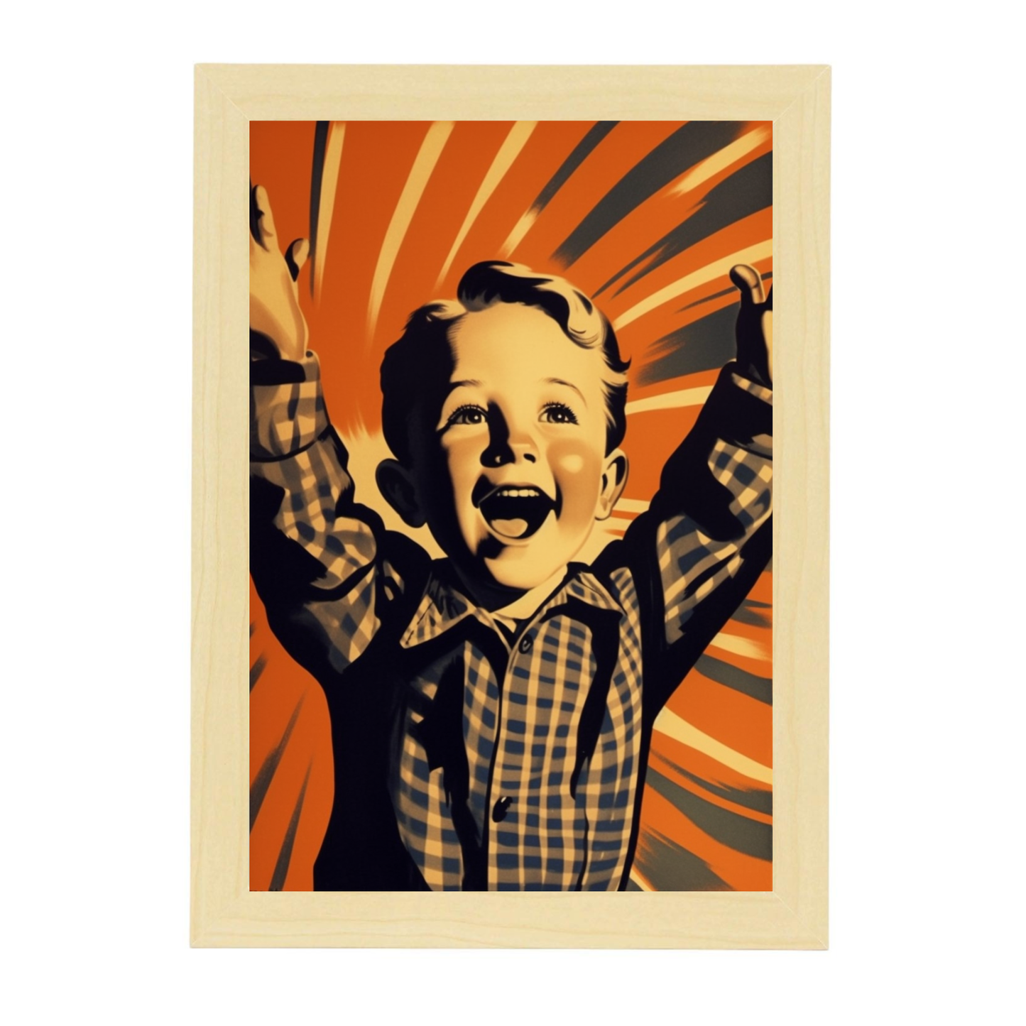 Cartel de Niño Emocionado en Póster