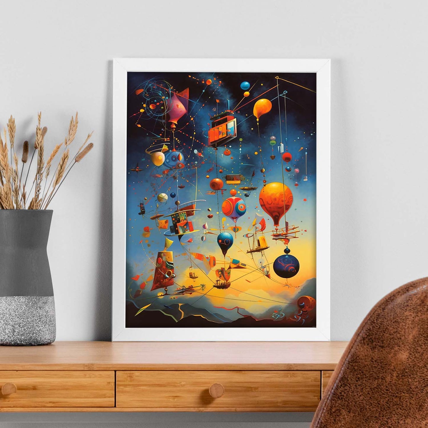 Póster "Objetos voladores en el futuro"