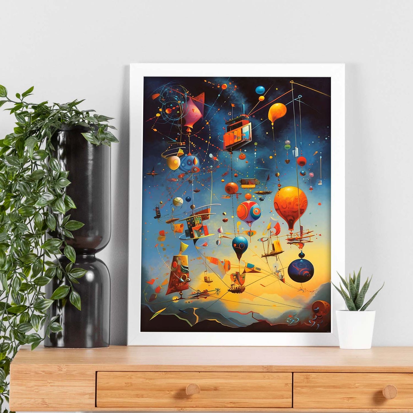 Póster "Objetos voladores en el futuro"