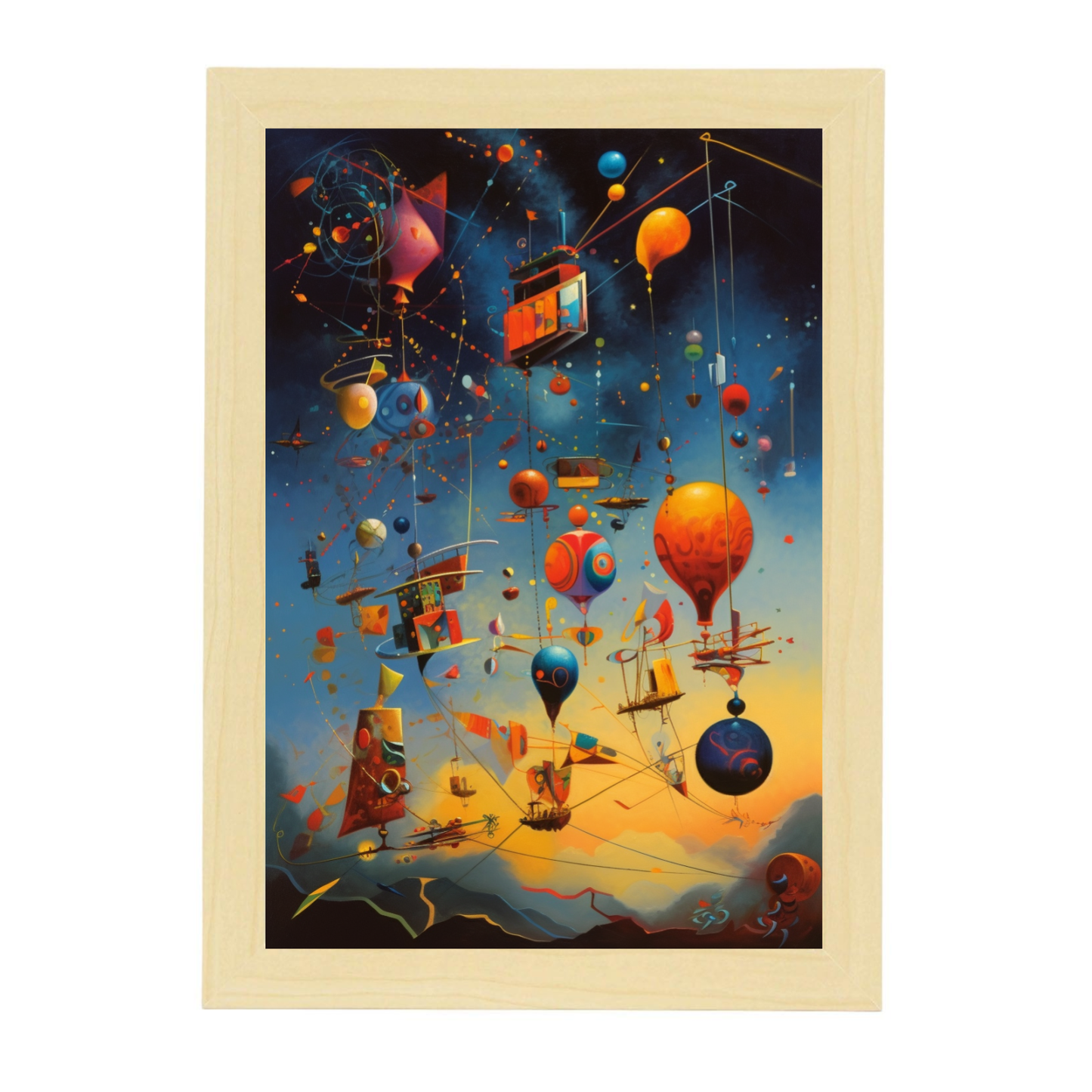 Póster "Objetos voladores en el futuro"
