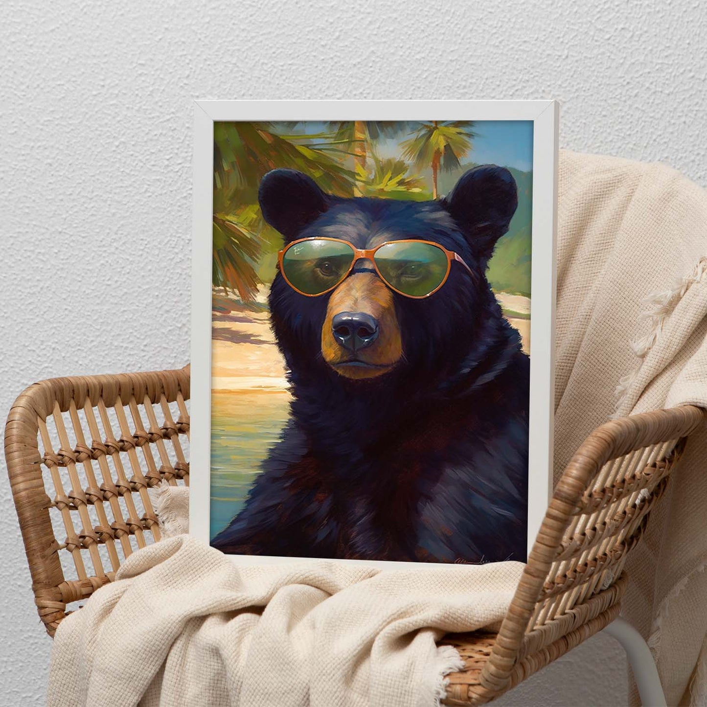 Póster de Oso en la Playa