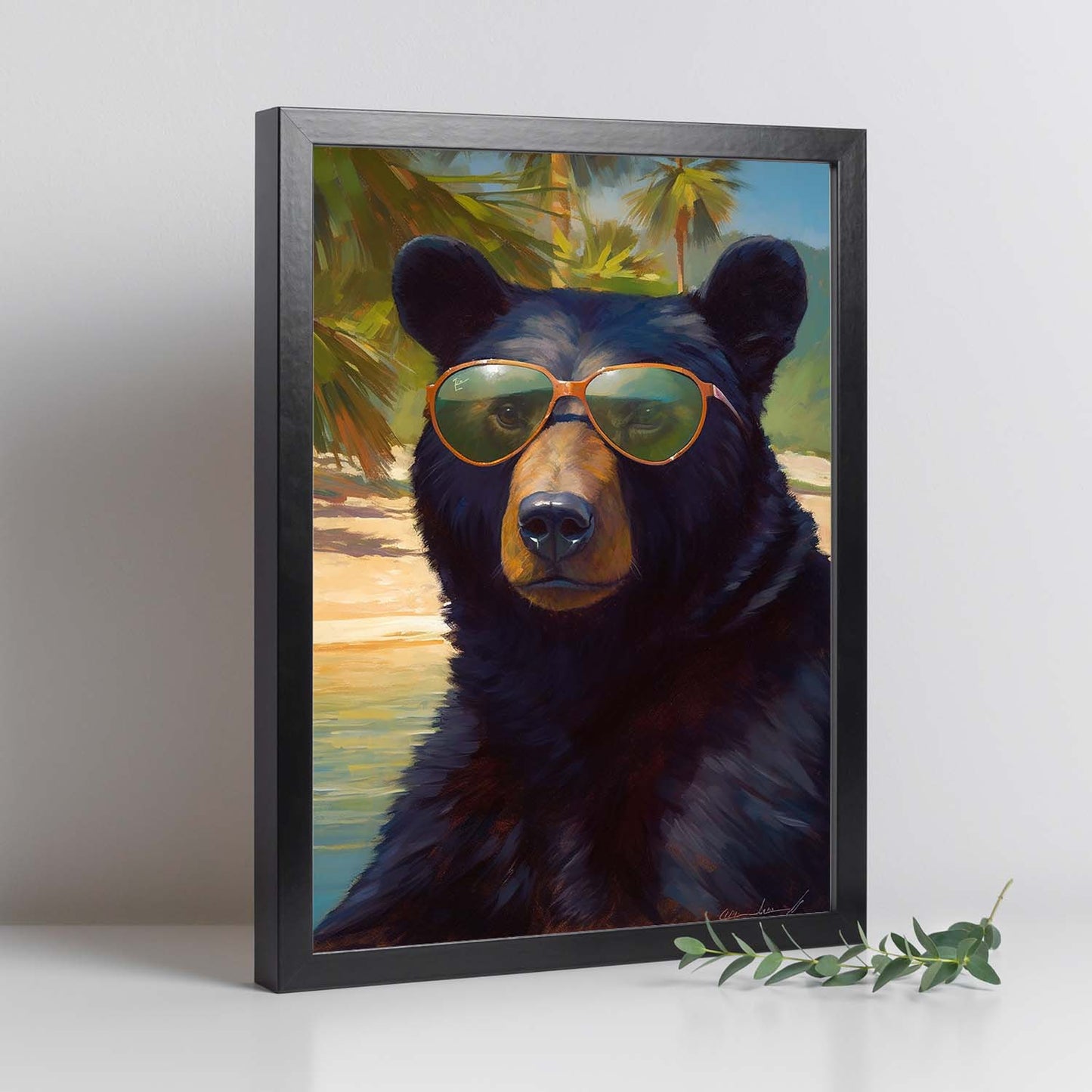 Póster de Oso en la Playa