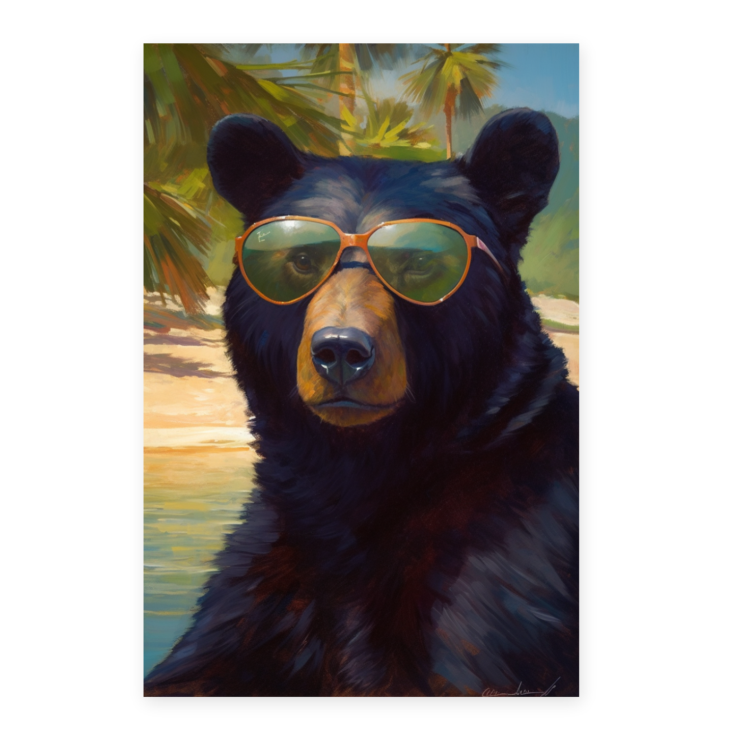 Póster de Oso en la Playa