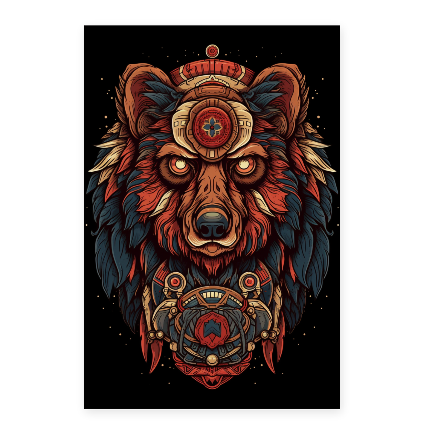 Póster: "Oso en su hábitat natural"