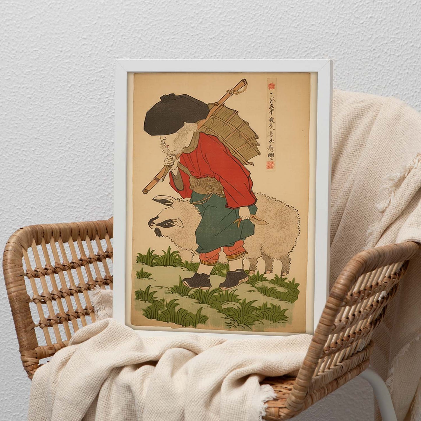 Póster de Oveja disfrazada de Granjero