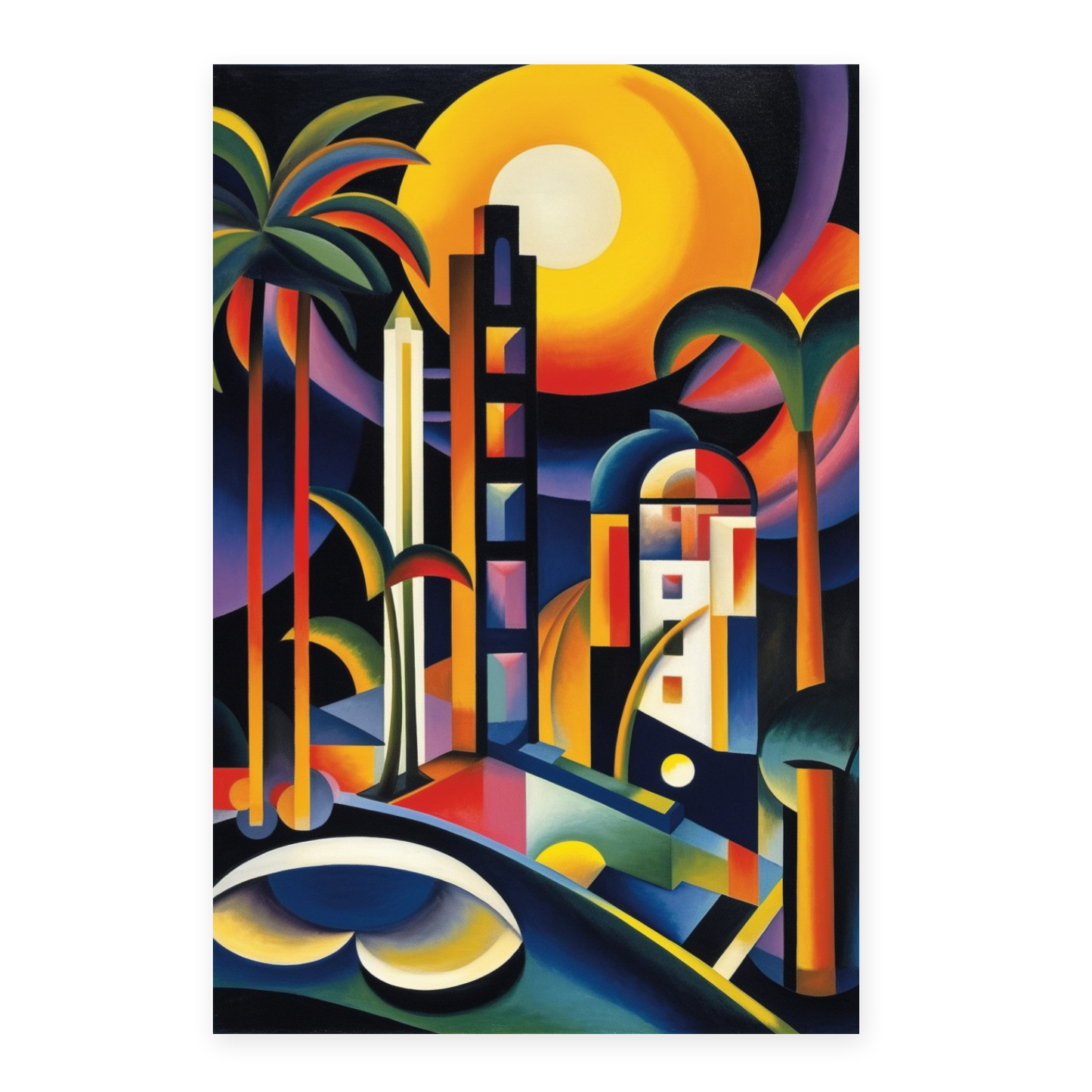 Póster "Paisaje de Playa al Atardecer"