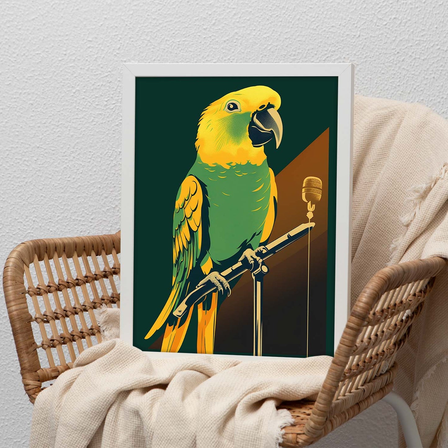 Póster Papagayo Cantante