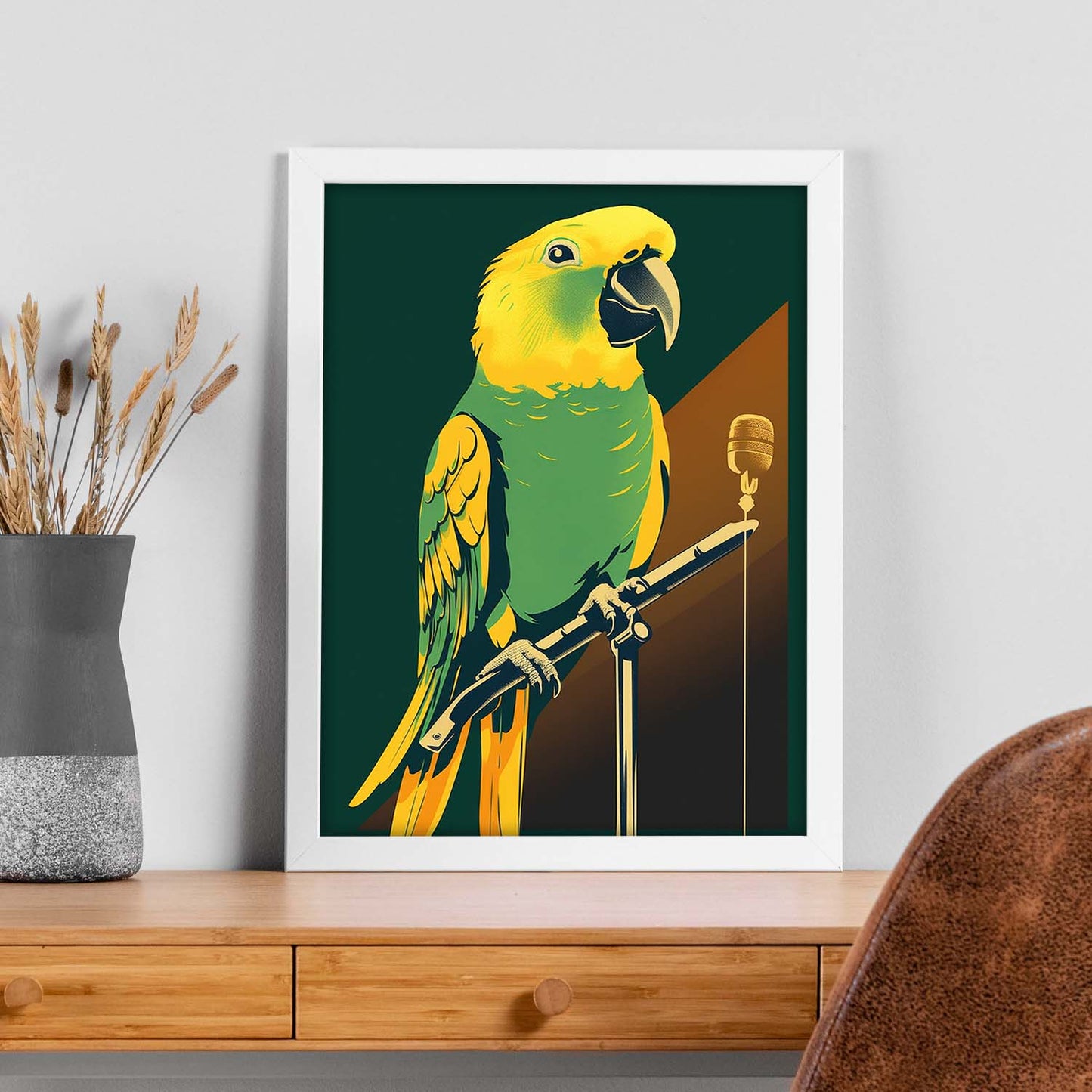 Póster Papagayo Cantante