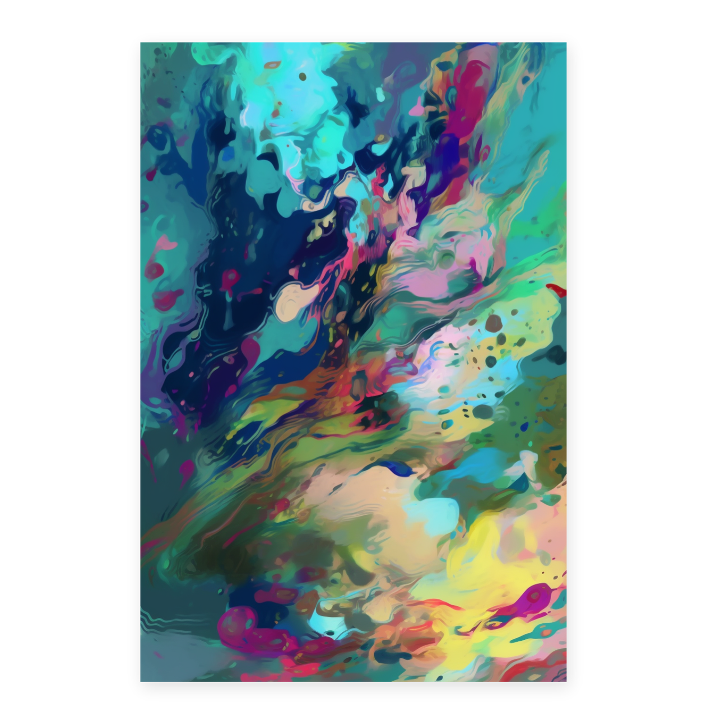 Póster del paraíso tropical con B)