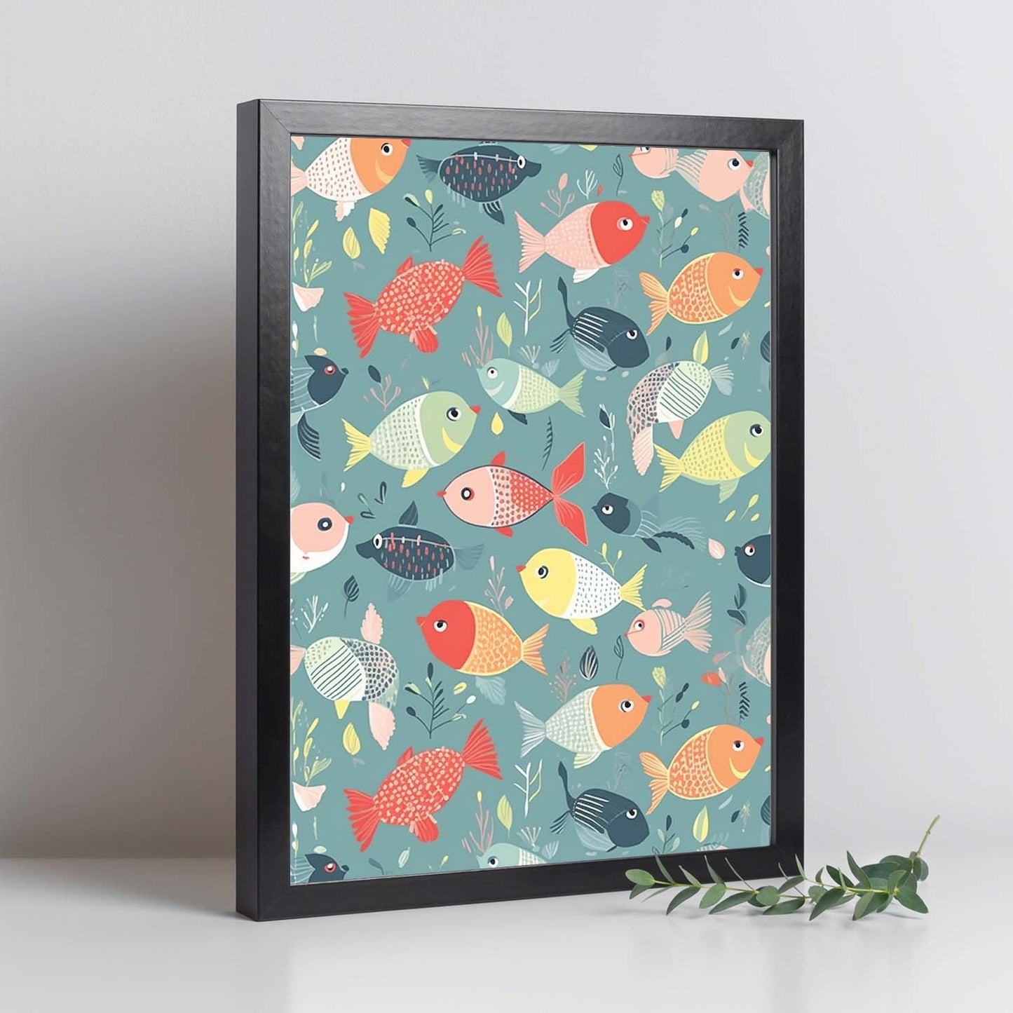 Póster de Patrón de Peces Variados