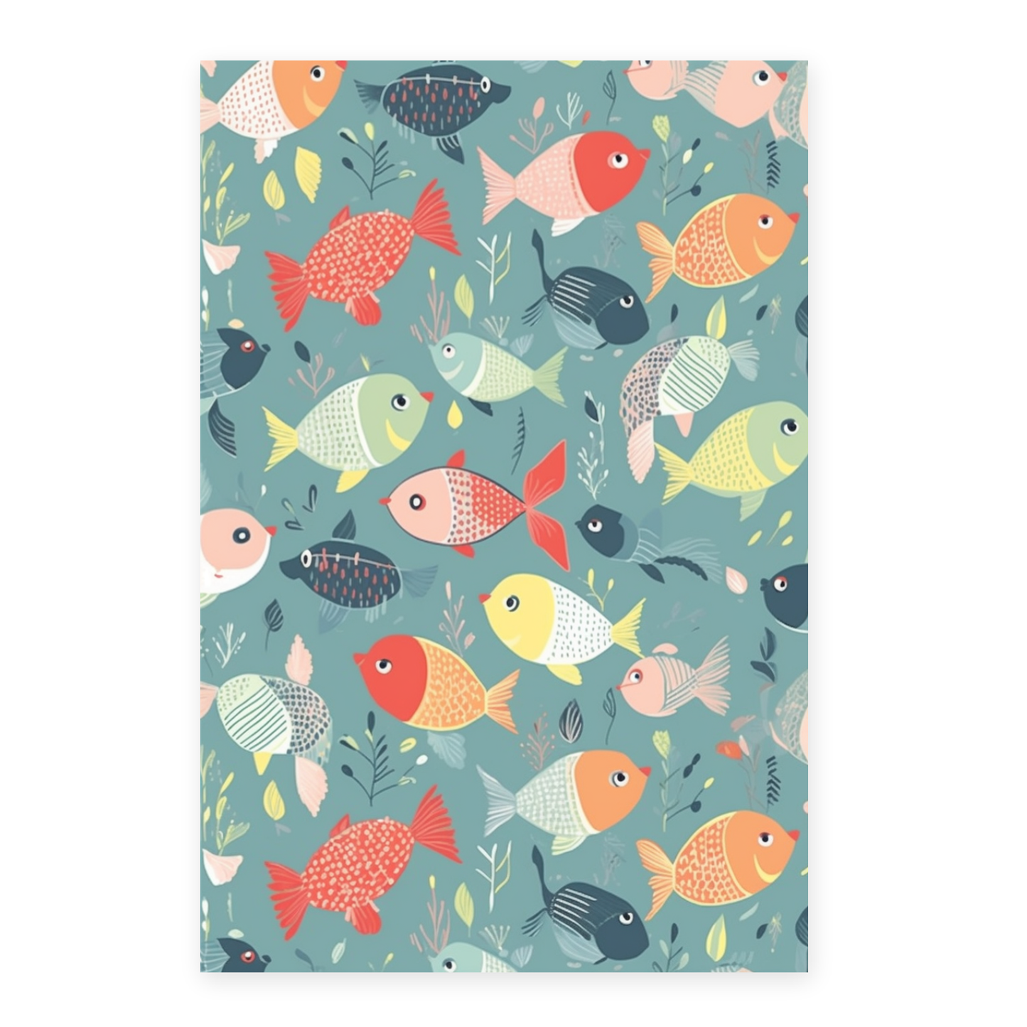 Póster de Patrón de Peces Variados